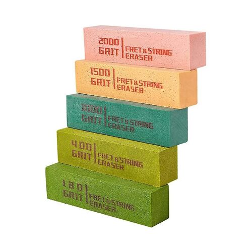 Fingerboard Eraser For Guitar, Fingerboard Polishing Rubber Block For Fingerboard Cord And Metal, 5