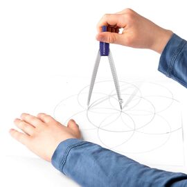Staedtler Compas D'?Cole 550 50 Rouge M?Tallique, Compas, Noir, Rouge