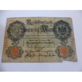 Allemagne 20 Mark Empire Allemand 1914  ,  Usagé