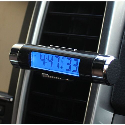 Thermomètre Portable 2 en 1 pour voiture, affichage numérique LCD, avec rétro-éclairage LED à Clip, pour automobile, sortie d'air
