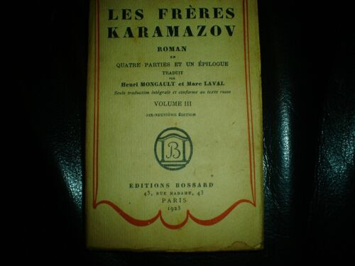 Les Frères Karamazov : Quatre Parties Et Un Épilogue En Coffret 3 Volumes