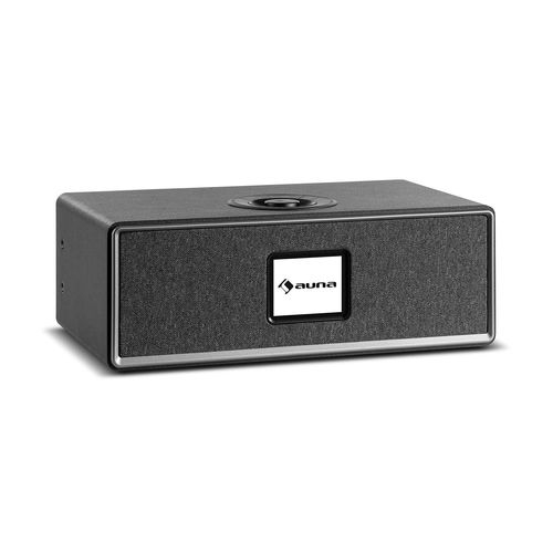 auna Simpfy - Enceinte connectée sans fil avec tuner radio internet, DAB+ & récepteur FM , Bluetooth/USB / AUX - Noir