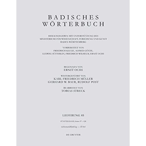 Badisches Wörterbuch, Band V/Lieferung 85