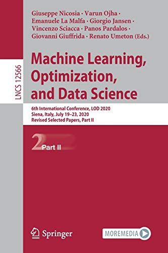 Machine Learning, Optimization, And Data Science