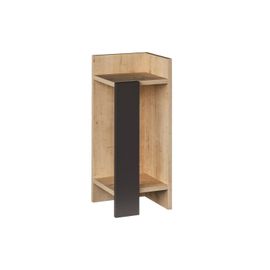 Table De Chevet Elos Droite 27 Cm - Bois Naturel Et Gris Anthracite