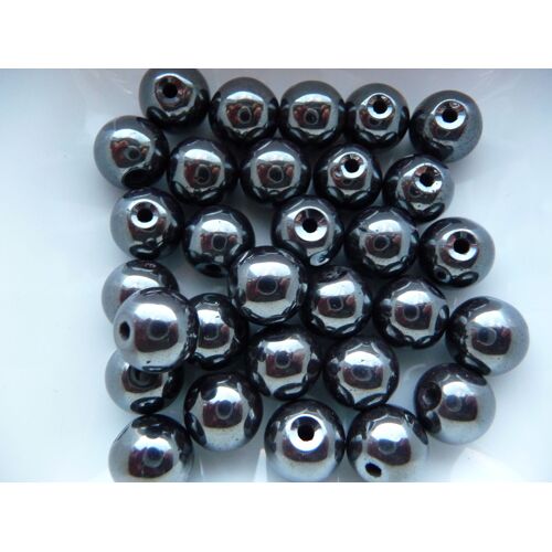 Lot De 30 Hematite 10 Mm Pour Bracelet Shamballa