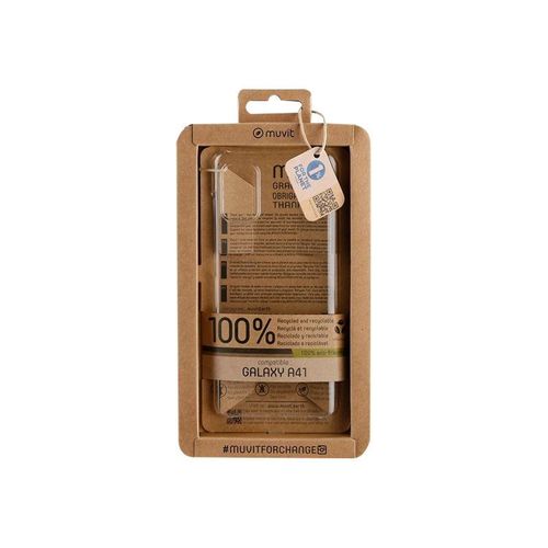 Muvit For Change Recycle-Tek - Coque De Protection Pour Téléphone Portable - 100 % De Matériaux Recyclés - Transparent - Pour Samsung Galaxy A41