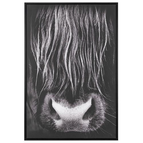 Toile imprimée vache noire et blanche 63 x 93 cm GALEATA