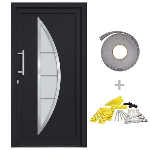 vidaXL Porte d'entrée Anthracite 98x208 cm