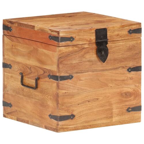 Prolenta Premium - Coffre 40x40x40 cm Bois d'acacia solide