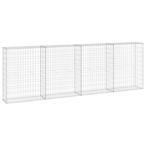 Mur Gabion Acier Galvanisé Avec Couvercles Pour Aménagement Paysager 300x30x100 Cm