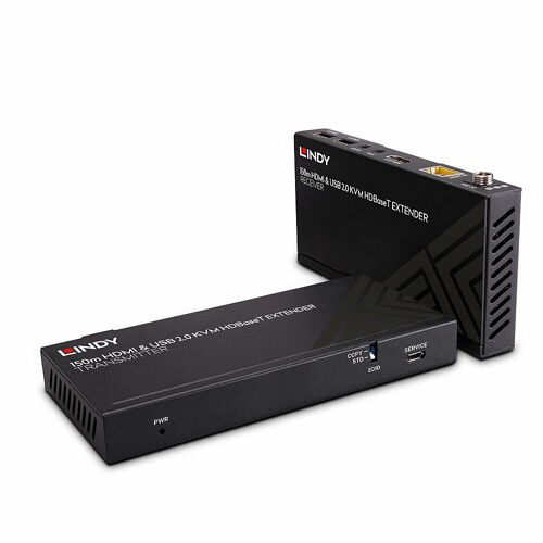 LINDY - Transmetteur et récepteur - extendeur réseau KVM / audio / USB / infrarouge - USB 2.0, HDMI, HDBaseT - plus de CAT 6 - jusqu'à 150 m