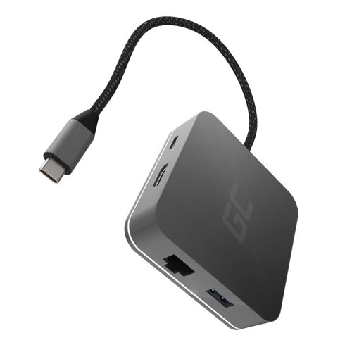 Green Cell AK61 station d'accueil USB 3.2 Gen 1 (3.1 Gen 1) Type-C Argent