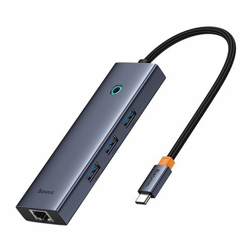 Baseus UltraJoy 6-Port Avec fil USB 3.2 Gen 1 (3.1 Gen 1) Type-C Gris