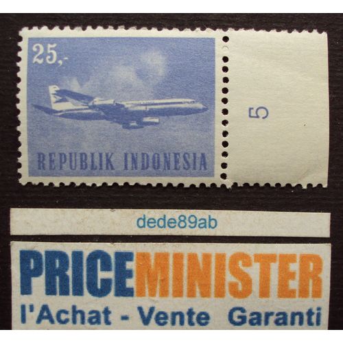 Indonésie.. 25, Républik Indonésia. " Avion " Neuf (Avec Gomme)