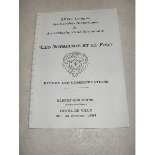 Les Normands Et Le Fisc
