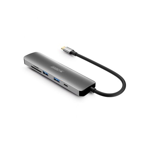 Urban Factory HUBEE 6 IN 1 - Station d'accueil - pour ordinateur portable, tablette, smartphone - USB-C 3.1 - HDMI