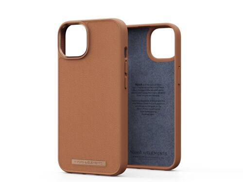 Njord Byelements Genuine Leather Coque De Protection Pour Téléphones Portables 6.1" Housse Couleur Cognac