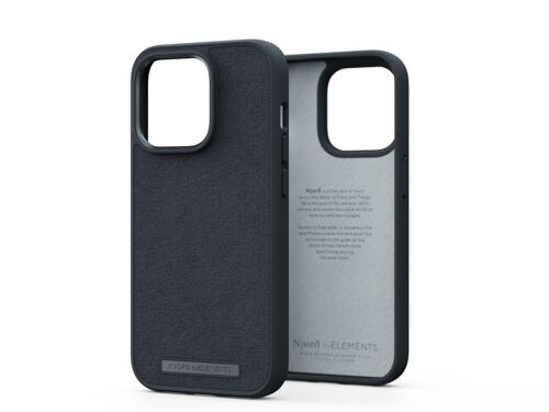 Njord Byelements Suede Comfort+ Case - Iphone 14 Pro - Black