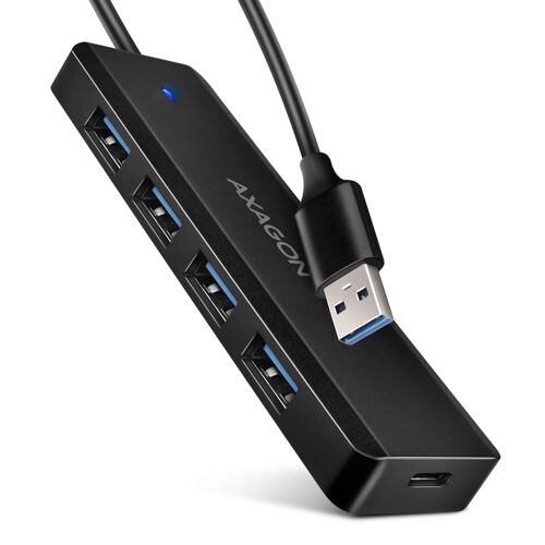 Axagon HUE-C1A hub & concentrateur USB 3.2 Gen 1 (3.1 Gen 1) Type-A 5000 Mbit/s Noir