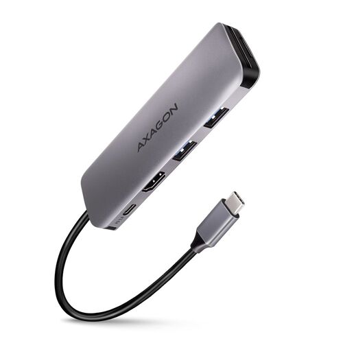 Axagon HMC-5 station d'accueil Avec fil USB 3.2 Gen 1 (3.1 Gen 1) Type-C Gris