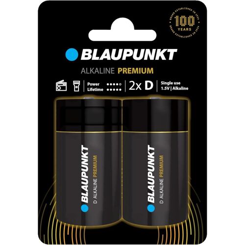 BLAUPUNKT piles D alcalines PREMIUM, paquet de 2