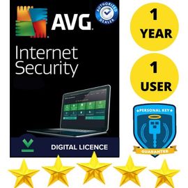 Antivirus Avg Internet Security 2024 (1 An / 1 Pc) Pour Windows