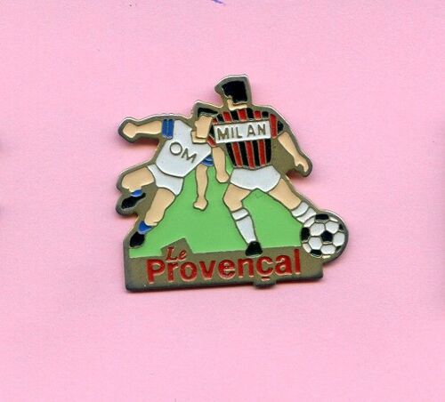 Rare Pins Football Marseille Om Milan Le Provencal G602