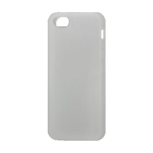 Coque iPhone 5 - Protection en silicone blanc transparent + film