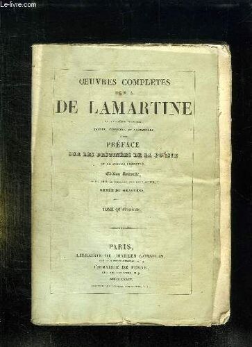 Oeuvres Completes De Ma De Lamartine. Tome 4.