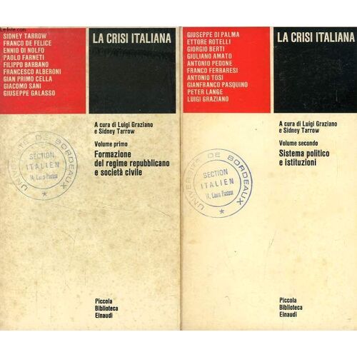 La Crisi Italiana, 2 Volumi