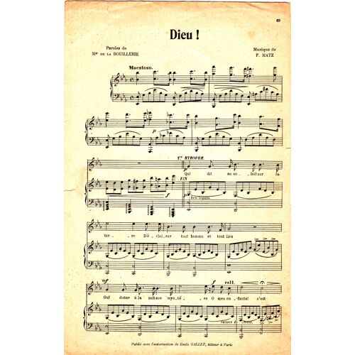 Dieu! Paroles De Mgr De La Bouillerie Musique De F. Matz