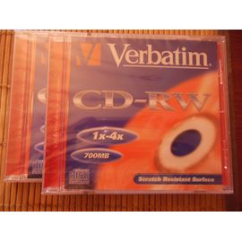 lot de 2 CD-RW Verbatim 1x-4x 700MB