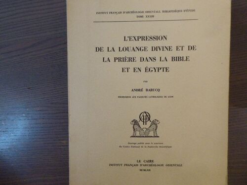 L'expression De La Louange Divine Et De