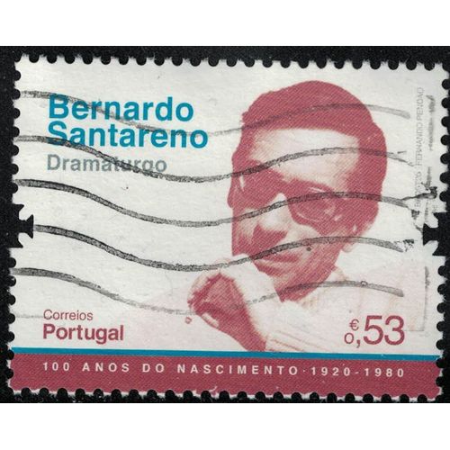 Portugal 2020 Oblitéré Used Dramaturgo Bernardo Santareno Écrivain Dramaturge Su