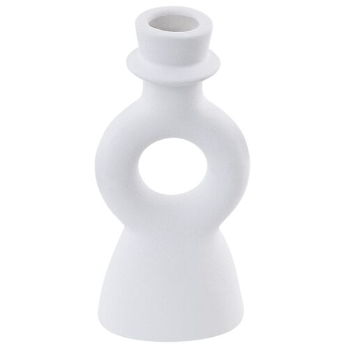 Bougeoir blanc 17 cm SPARTA