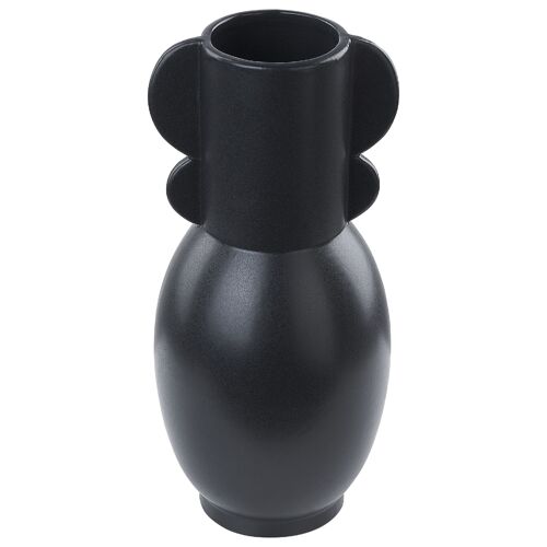 Porcelaine Vase à fleurs 29 cm Noir MYTILENE