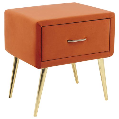 Table De Chevet Velours Orange Flayat