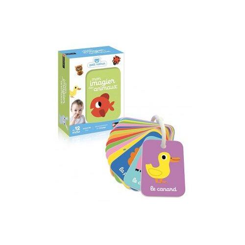 Mon Premier Imagier Des Animaux 20 Cartes Recto-Verso Et Anneau - Jeu Eveil Educatif - Bebe Des 12 Mois