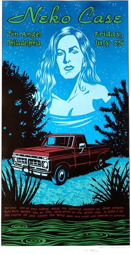 Affiche De Concert Neko Case Réalisée Par Justin Hampton - Edition Numérotée