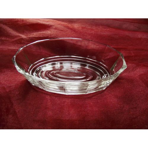 Ravier Ou Ramequin Ancien Vintage En Verre Ciselé Dimensions Longueur 15cm Largeur 10 Cm.