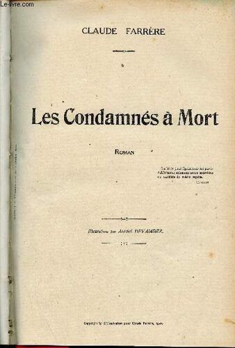 Les Condamnés À Mort - Roman.