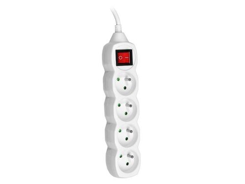 PowerWatch 3 m (4 socket) white with power switch
