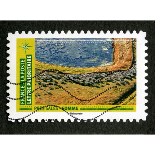 Timbre Oblitéré Prés Salés, Somme, France, La Poste, Lettre Prioritaire