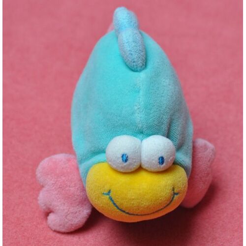Doudou Poisson Grelot - Largeur 16 Cm - Hauteur 14 Cm