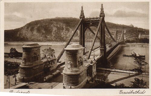Cpa - Sites  Monuments -Ponts Budapest - Hongrie -Pont D'elisabeth