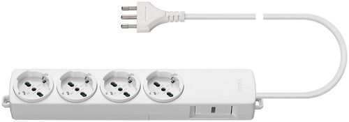 Vimar 01296.SPD.CC.B Multiprise 4 universelle + SPD Blanc