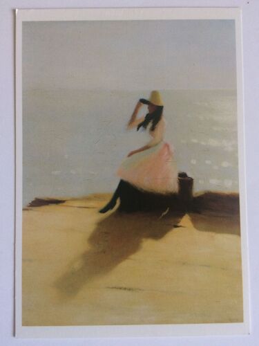 Carte Postale Philip Wilson Steer "Jeune Femme Sur La Plage" 1886/1888
