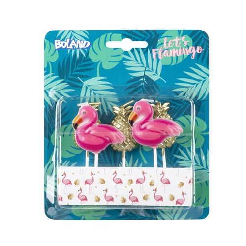 5 BOUGIES FLAMANTS / ANANAS