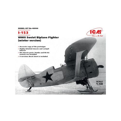Polikarpov I-153 La Seconde Guerre Mondiale Soviétique Biplan Fighter (Version D'hiver) - Icm Icm48096-Icm-Icm